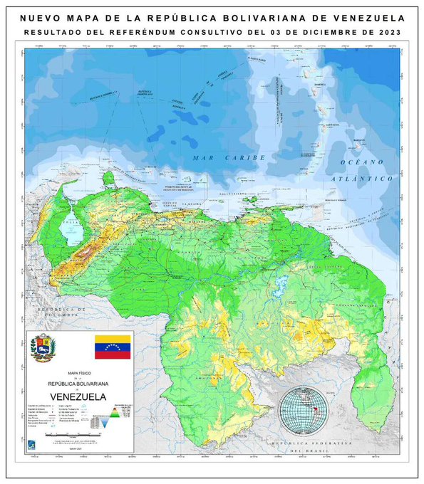 Nuevo mapa de la República Bolivariana de Venezuela