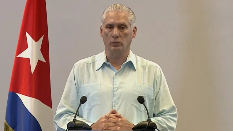 El presidente de Cuba Miguel Díaz-Canel anuncia en cadena nacional diálogos con EEUU